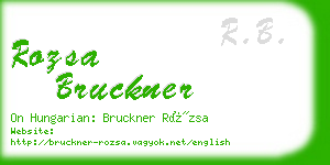 rozsa bruckner business card